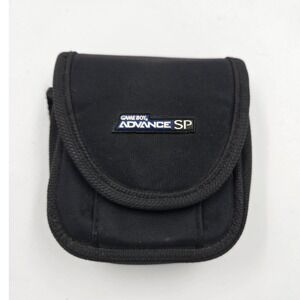 Nintendo Game Boy Advance SP Carrying Case Black Nylon Travel Pouch Wrist Strap